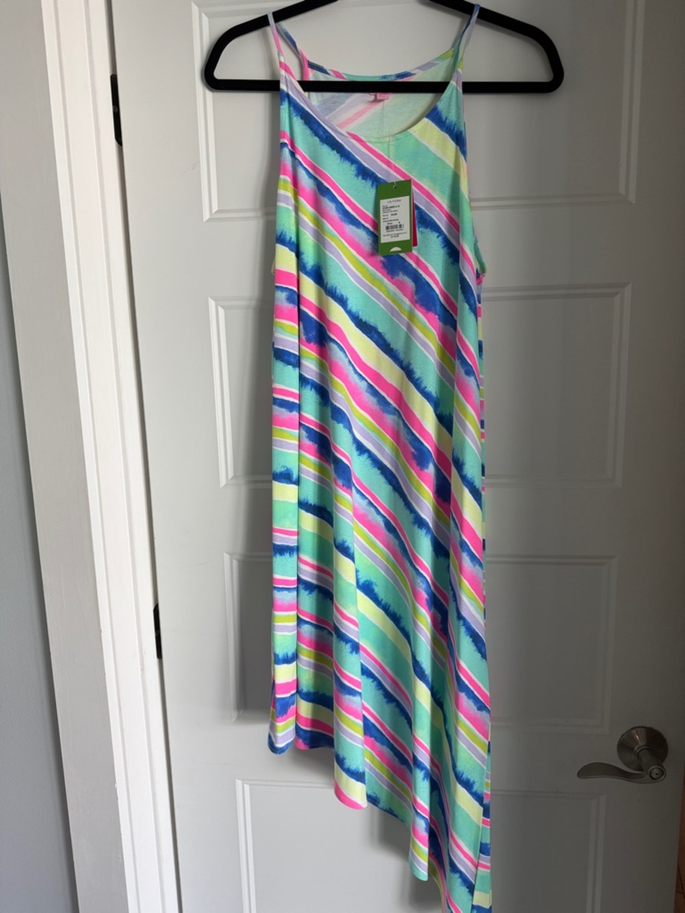 Lilly Pulitzer Multi-Color Diagonal Stripe Asymmetrical Maxi Skirt